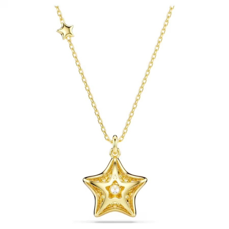 Sublima pendant Round cut, Star, Multicolored, 18K gold finish